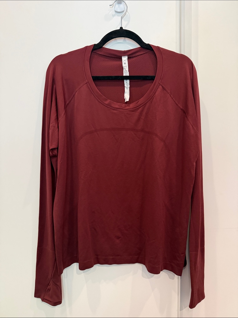Lululemon Red Long Sleeve Workout Top